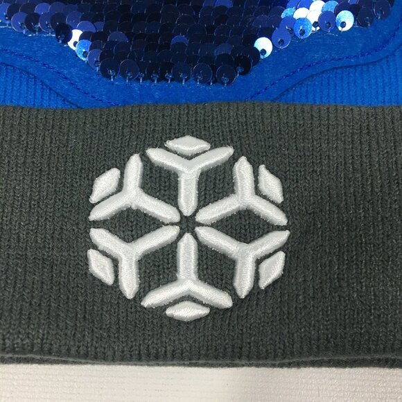 Overwatch Mei Snowball Sequin Beanie Hat Blue One Size Fits Most Blizzard Ent - Picture 5 of 10